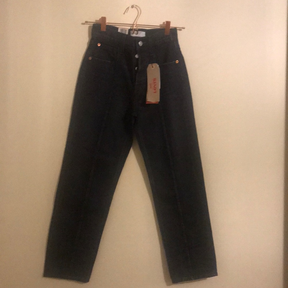 Levi’s altered straight size 24, button fly. Black